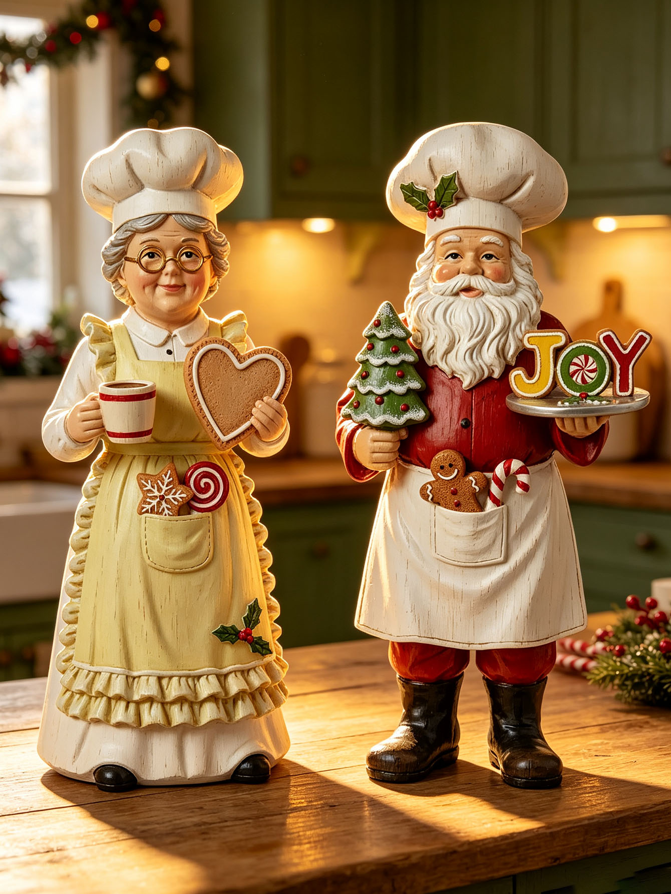 Nutcracker Figurine - Ensemble de 2 décorations de Noël