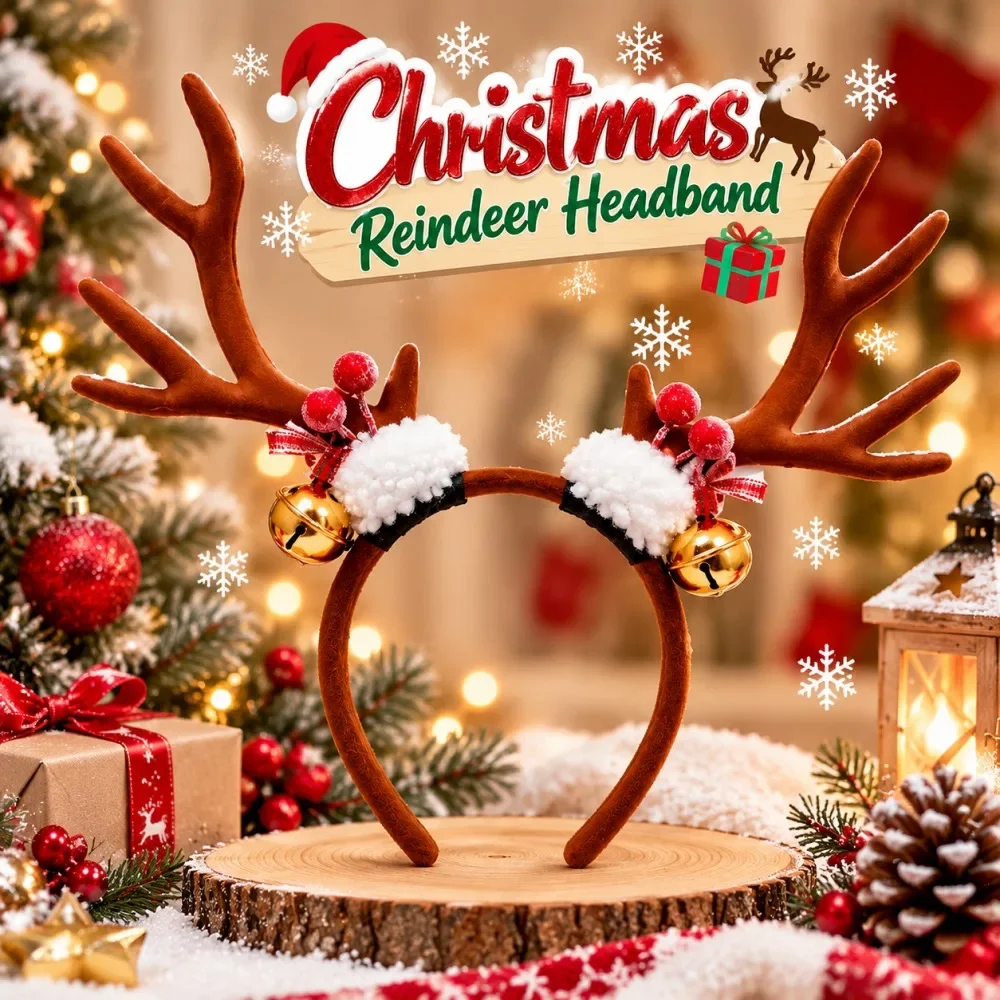 Serre-tête de Noël en bois de  - Reindeer Antlers Headband avis et prix