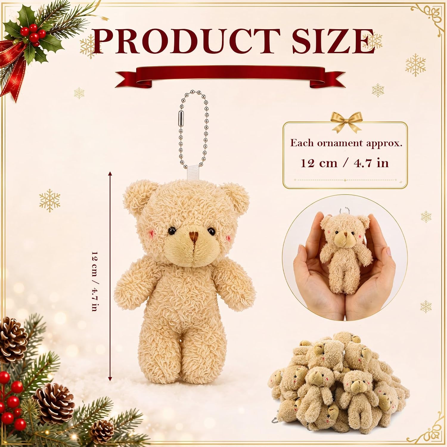 12-60 pièces, mini ours en pel - Christmas Stocking Hanging avis et prix